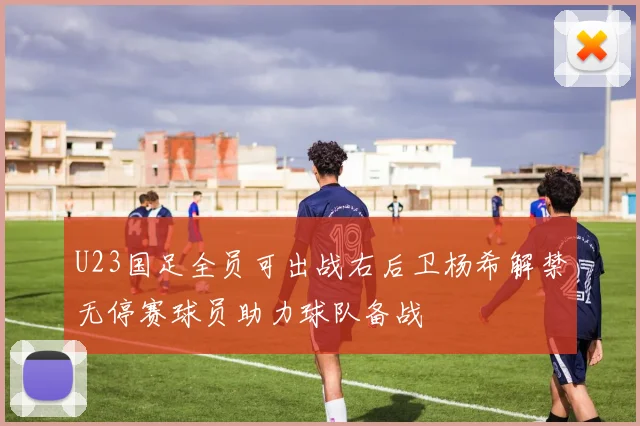 U23国足全员可出战右后卫杨希解禁无停赛球员助力球队备战