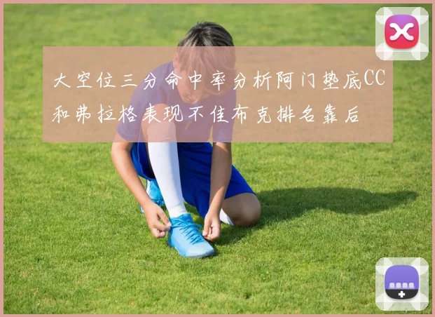 大空位三分命中率分析阿门垫底CC和弗拉格表现不佳布克排名靠后